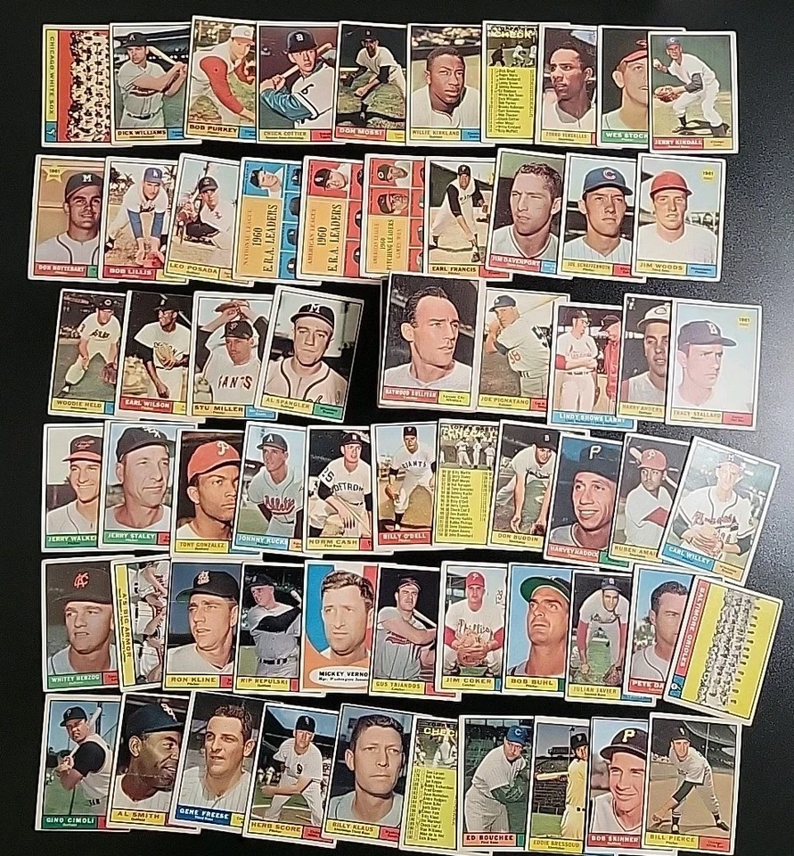 Lote de béisbol Topps 1961 - 146 tarjetas diferentes - con Dick Williams y Don Mossi Foto 3 de 4