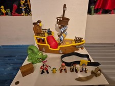 Disney Jake & the Neverland Pirates Musical Ship Bucky & Figure Bundle Lot, Pan
