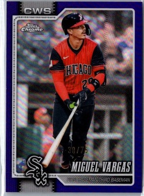 2026 Topps Chrome MLB Purple Refractor #/75 #49 Miguel Vargas Chicago White Sox