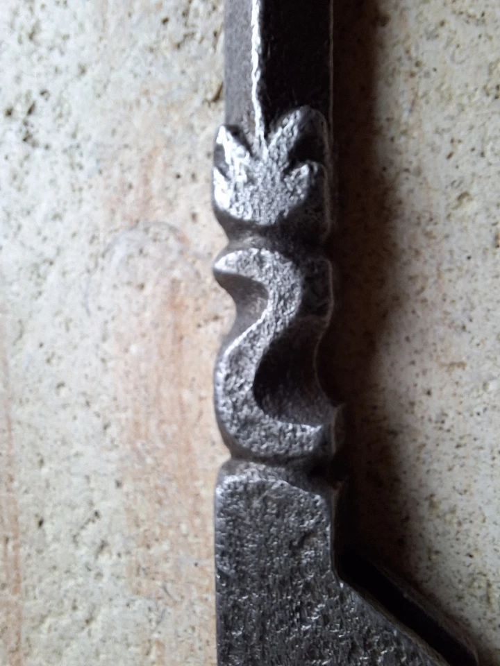 Grand compas 59 cm tailleur de pierre charpentier fer forgé XVIIIe - Photo 4/4