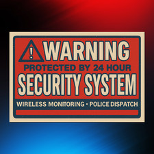 Warning Security System Stickers Home Alarm Decal Vinyl Window Pack Of 4 Warning Security System Stickers Home Alarm Decal Vinyl Window Pack Of 4