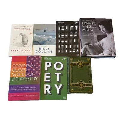 Misc Lot Of 7 Poetry Books By Various Poets HC & PB Holland Monroe Oliver Collin
