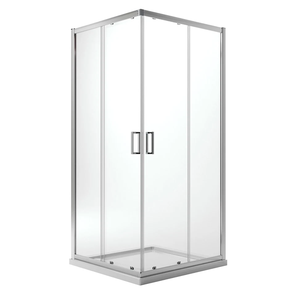 IDRALITE CABINE PAROI DOUCHE 100X80 H185 CM VERRE TRANSPARENT ANGULAIRE ITALIENNE READY