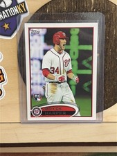 2012 Topps #661 Bryce Harper RC SCREAMING VARIATION Rookie Card. rookie card picture