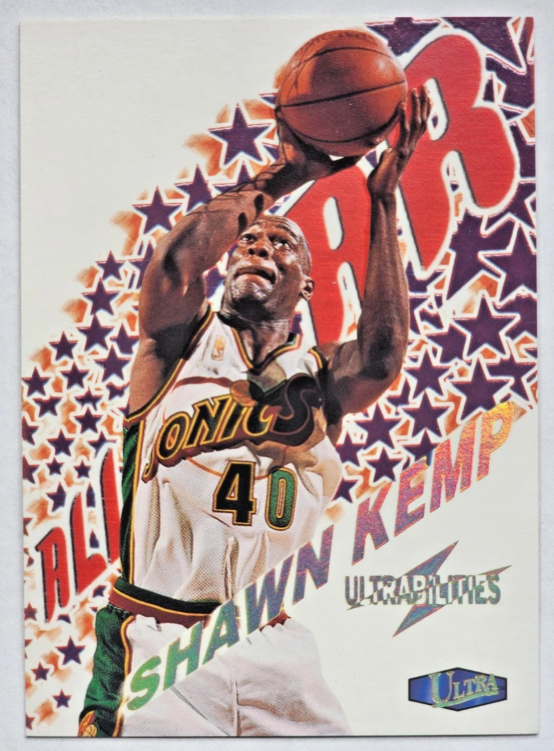 1997-98 Fleer Ultra Ultrabilities Shawn Kemp #17 AS All-Star Seattle SuperSonic