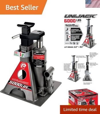 All-in-One 3 Ton Unijack - Portable Bottle Jack & Jack Stand, Lifts 11-21 Inches