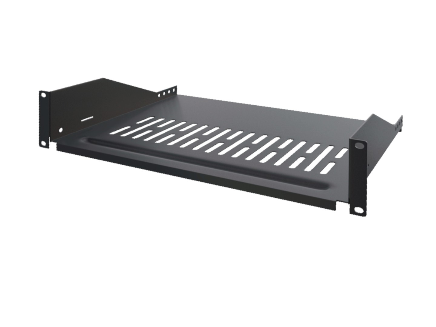 Plateau ajouré 300mm évite la surchauffe en baie 19 : lot de 2 tablettes fixes