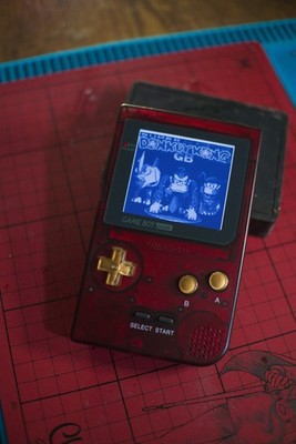Custom painted Nintendo Game Boy Pocket MGB-001  IPS, new components READ