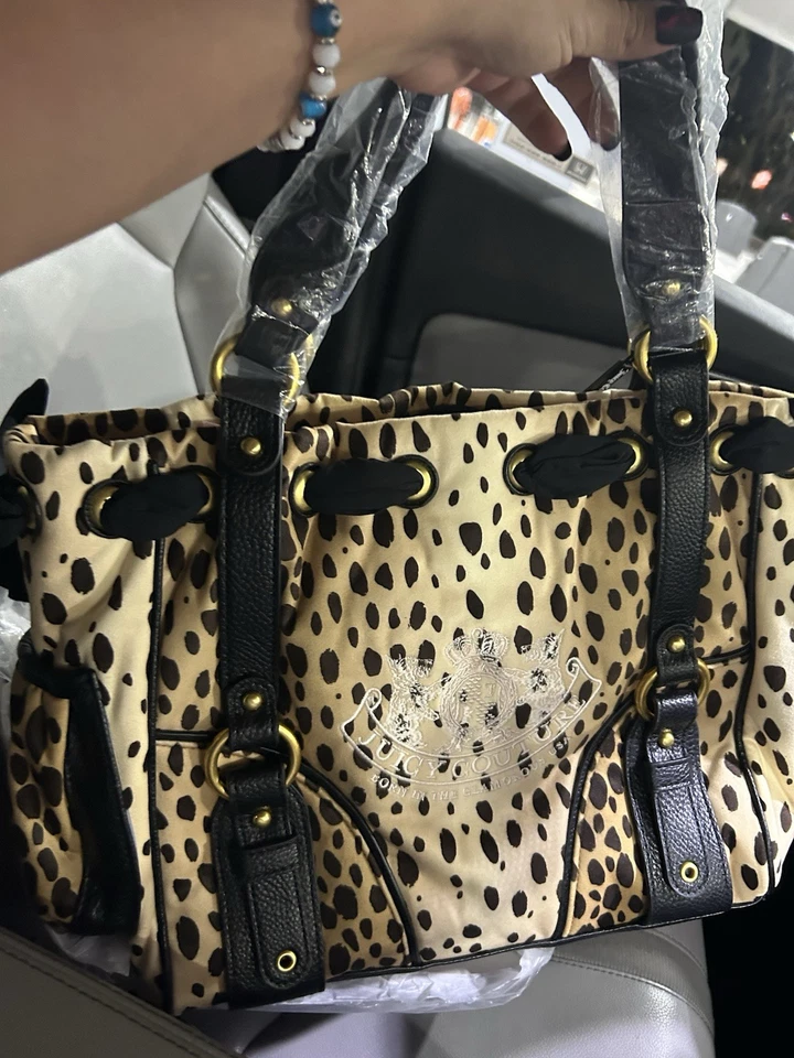 Bolso de Mano Grande Juicy Couture Estampado de Leopardo ~ Viral ~ Nuevo con Etiquetas Foto 2 de 4