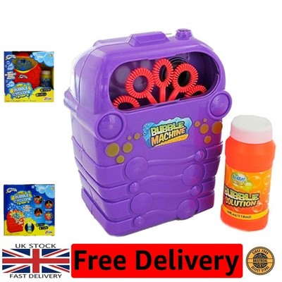 Fun Bubble Factory - Kontinuierliche Seifenblasenmaschine mit 4 Unzen Lösung für Kinderspiel