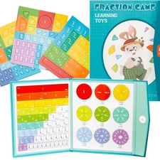 Magnetic Fractions Demonstration Book 102-Piece Set of Magnetic Fraction Tiles