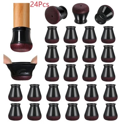 24x Stuhlbein mit Filz Stuhlbeinkappen Möbel Tischfuß Socken Bodenschutz Schoner