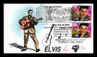 US COVER ELVIS PRESLEY LEGENDS OF MUSIC FDC DUAL CANCEL PUGH HAND PAINTED