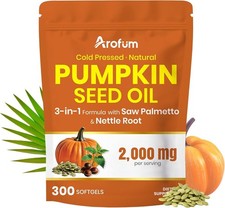 Pumpkin Seed Oil with Saw Palmetto  Nettle Root - 2000 mg per Serving, 300ct.