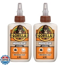 Gorilla Wood Glue, Natural Wood Color, 4 Ounce Bottle Pack of 2 