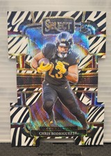 2023 Panini Select - Concourse Chris Rodriguez Jr. #100 Zebra Prizm Die-Cut (RC)