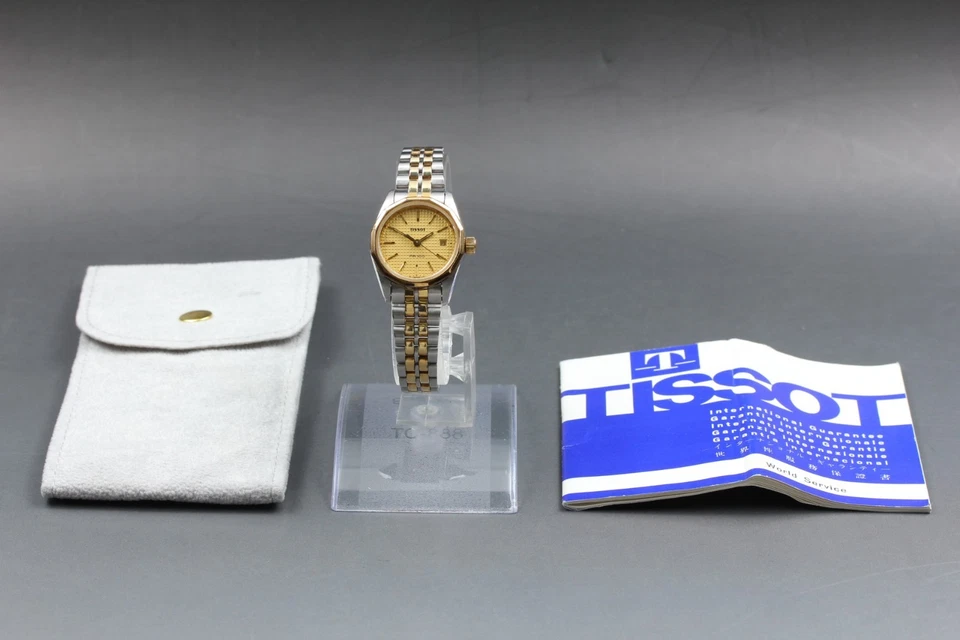 Vintage 1983 [IN Der Nähe Mint] Tissot PR100 Gold Silber Qz Damenuhr Aus Japan - Bild 2 von 4