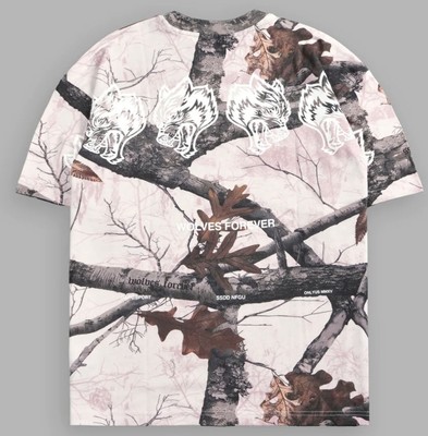DARC SPORT HAVE YOUR BACK OVERSIZED TEE IN BABY PINK WOODLAND CAMO