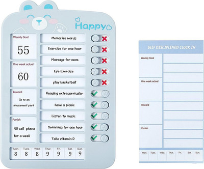 Checkliste Kinder - Blaues To Do Liste Kinder, Tragbares To Do Board für Zuhause