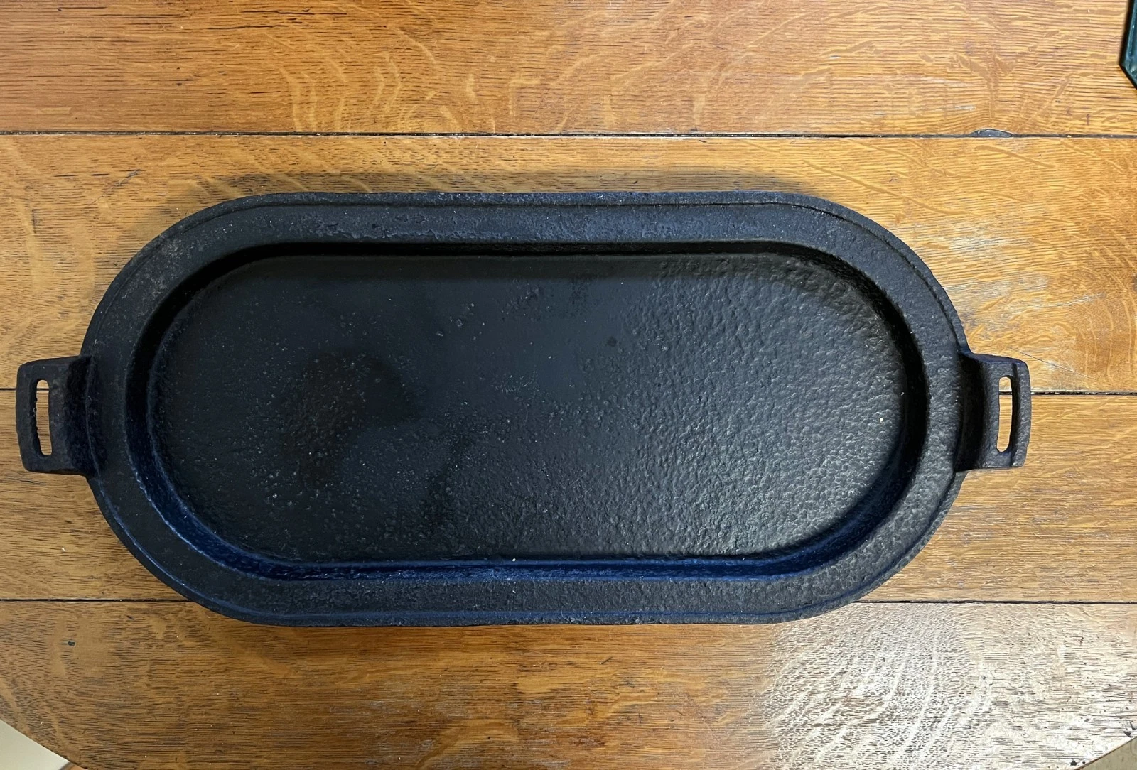Antique Pre Griswold Erie #9 Cast Iron Deep Griddle ~ 23.5" X 10.5"