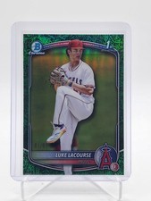LUKE LACOURSE 2025 BOWMAN CHROME DRAFT 1ST GREEN GRASS REFRACTOR /99 Q4246