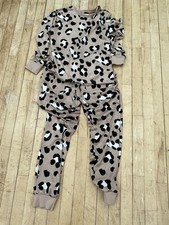 Ladies Beige Animal Print Pyjamas From Matalan Size S