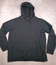 Hooey Hoodie Mens 2XL Black Aztec Geometric All Over Print Spellout 100 Cotton