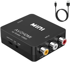 AV to HDMI Video Adapter Mini 1080P for DVD PS2 VCR with USB Power Cable