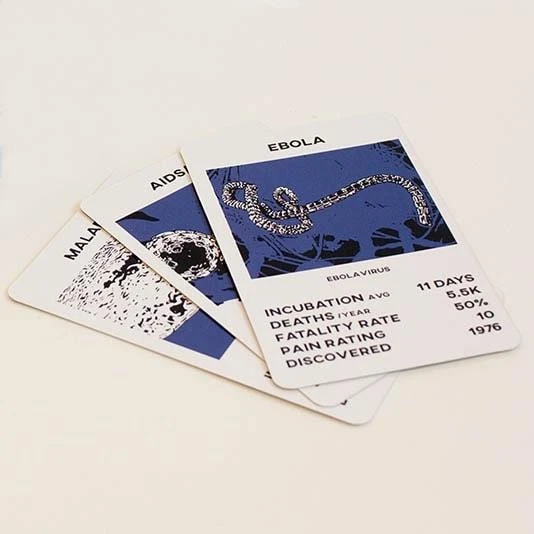 Trivia Cards 30 Deadly Disease Trumps Funny Popular Adult Trade Card Game - Image 2 of 2