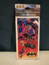 BATMAN  4  SHEETS STICKERS AUTOCOLLANTS  PARTY EXPRESS  HALLMARK CARDS INC.