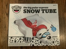 NIB The Polar Express BIG MOUTH INC. Snow Tube/Inflatable Snow Sled 4' LONG NEW 
