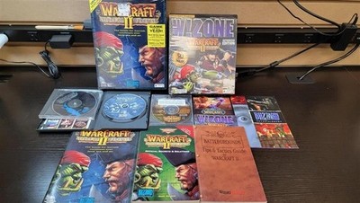 Vintage Blizzard Warcraft II Big Box Bundle Tides of Darkness Battle.net W!Zone