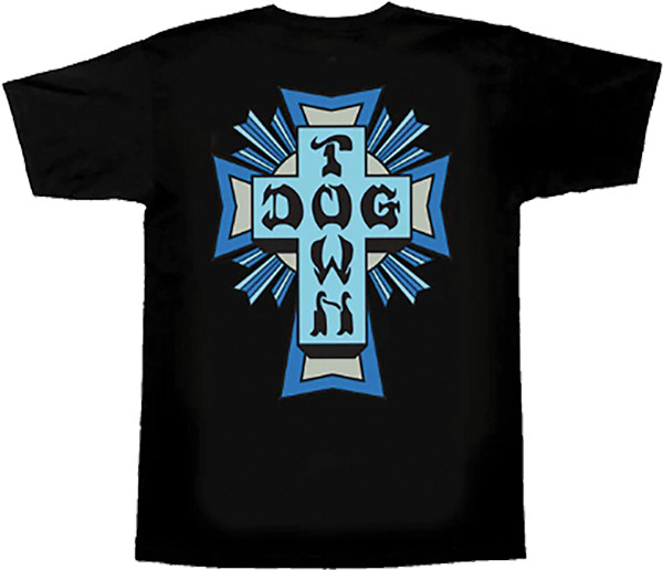 DOGTOWN CROSS TSHIRT LOGO SS TSHIRT XLARGE BLACK/BLUE/GREY