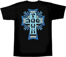 DOGTOWN CROSS TSHIRT LOGO SS TSHIRT XLARGE BLACK/BLUE/GREY