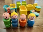 Vintage 1970s Little People Utility Set #725 Complete All-wood Figures