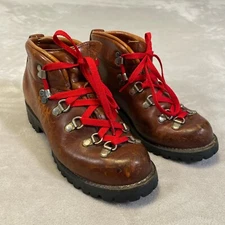 Vintage Danner Hiking Boots Women's Size 6 Brown Red Laces Portland Oregon Rare