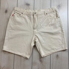 Bugle Boy Mens 42 Shorts White Denim Jeans Painters USA Made Vintage