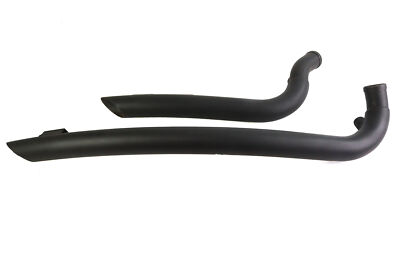 Curved Radius 2 inch Drag Pipe Set Black fits Harley Davidson