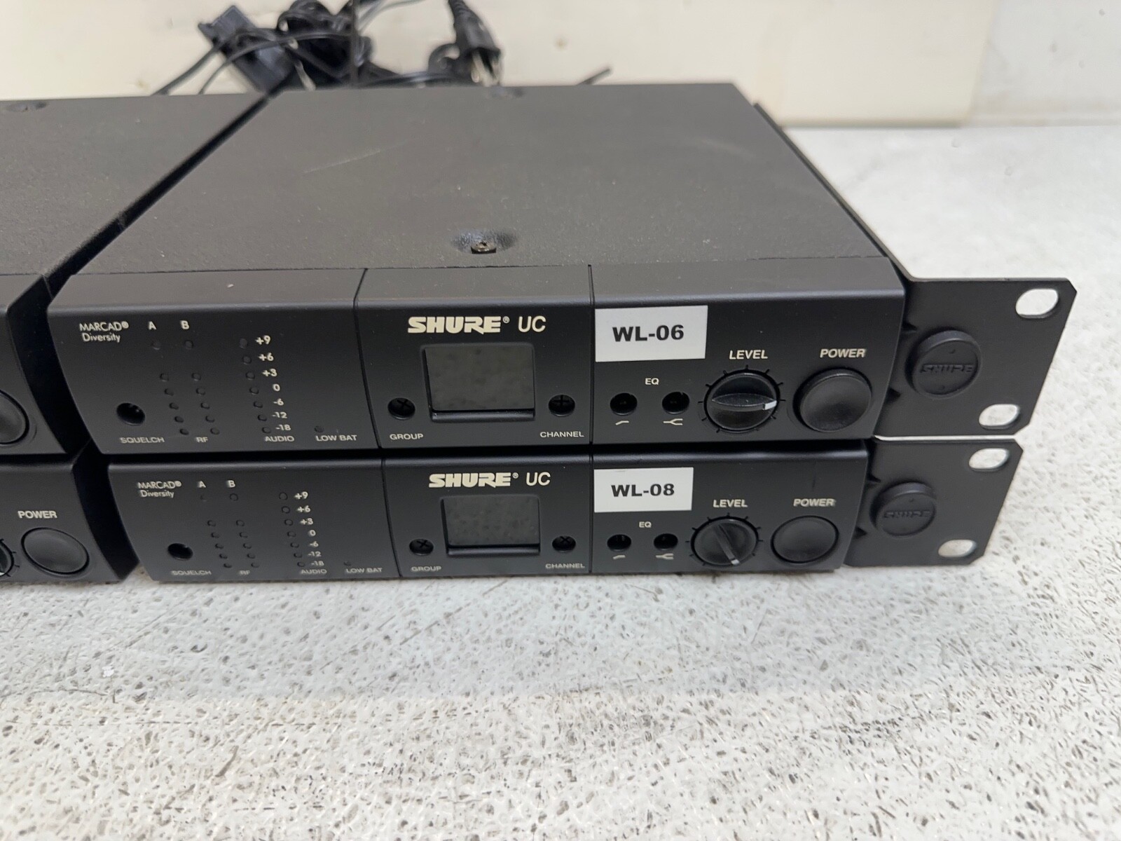 Lot of 4 Shure UC UC4UA Diversity Wireless Microphone Receiver 782