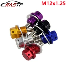 Anodized Engine Magnetic Oil Pan Drain Plug Bolt Kit Washer M12x 1.25mm Screw