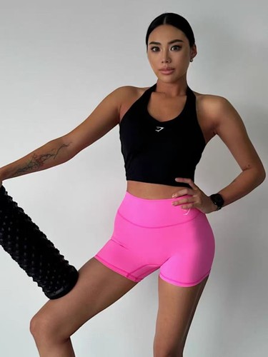 Gymshark Yoga Secado Rápido Ejercicio Body Levantamiento de Cadera Correr Pantalones Cortos- - Imagen 13 de 21