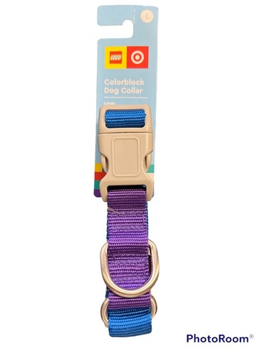LEGO Colorblock Hundehalsband Größe Large 16" bis 26" blau lila Ziel - strapazierfähig - Bild 3 von 3