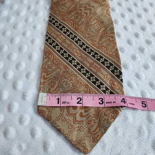 Vintage Givenchy Herren Paris Krawatte braun geometrisch Seide Krawatte Italy Couture - Bild 5 von 12