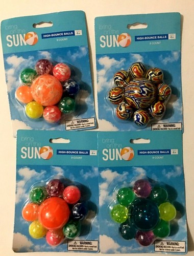 Paquete de 9 bolas de alto rebote para niños juguete al aire libre multicolor 8 pequeñas-1 grandes edades 4+ - Imagen 7 de 20