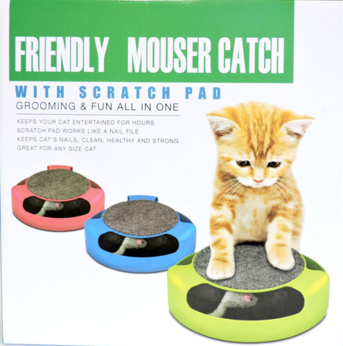 Mouse Catch Cat Toy Groomer Scratch Pad Pet Fun Kitten Interactive Playtime New - Picture 7 of 9
