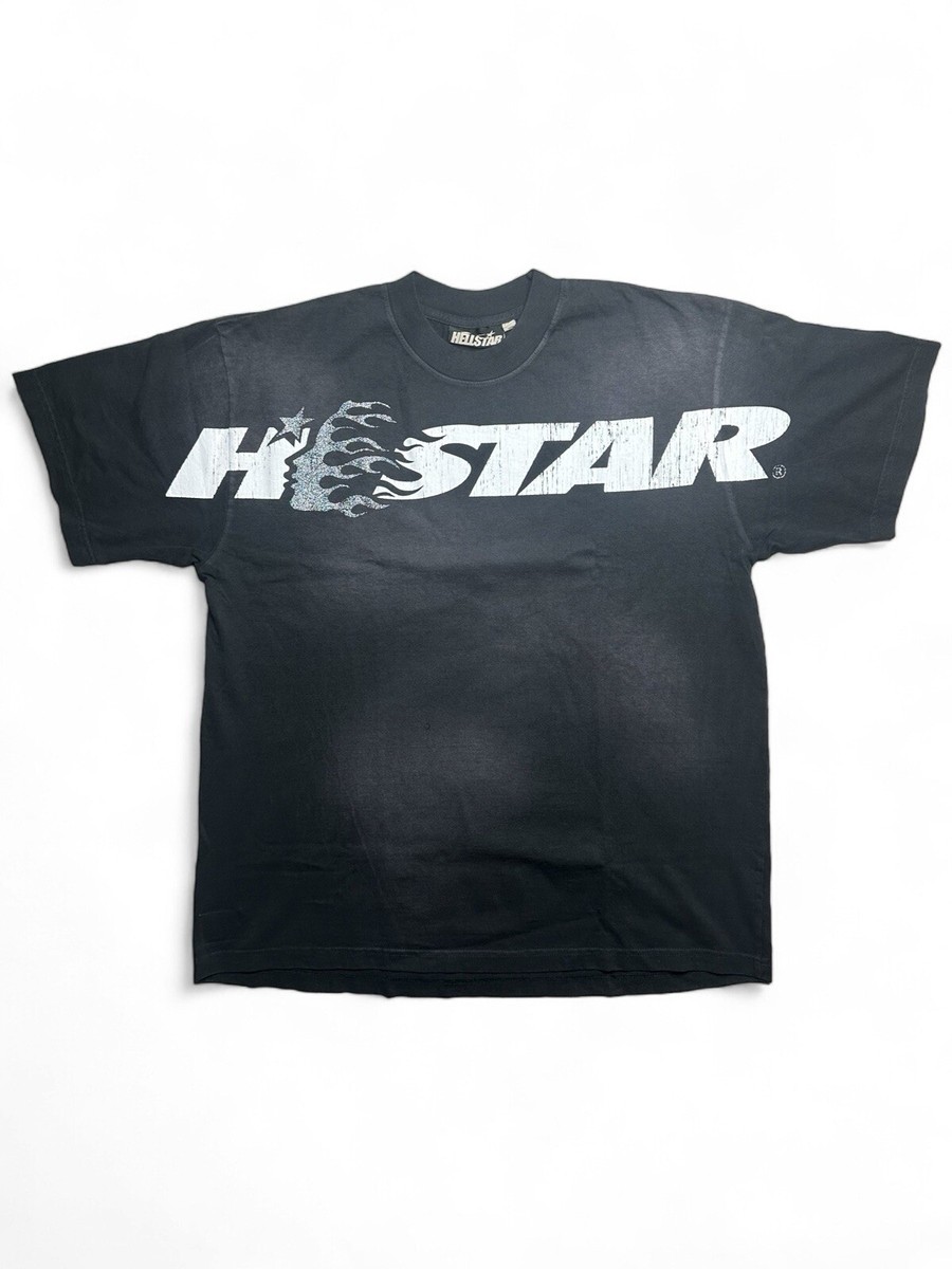 【HGBB STUDIO】 HGBB STUDIO LOGO TSHIRT / Black Hellstar Studios Glitter Cartoon Logo Black Tee - WyCo