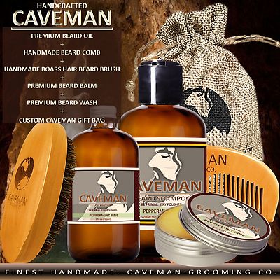 Caveman Beard Oil, Balm, Soap And Comb Kit, Leave In Conditioner - Foto 9