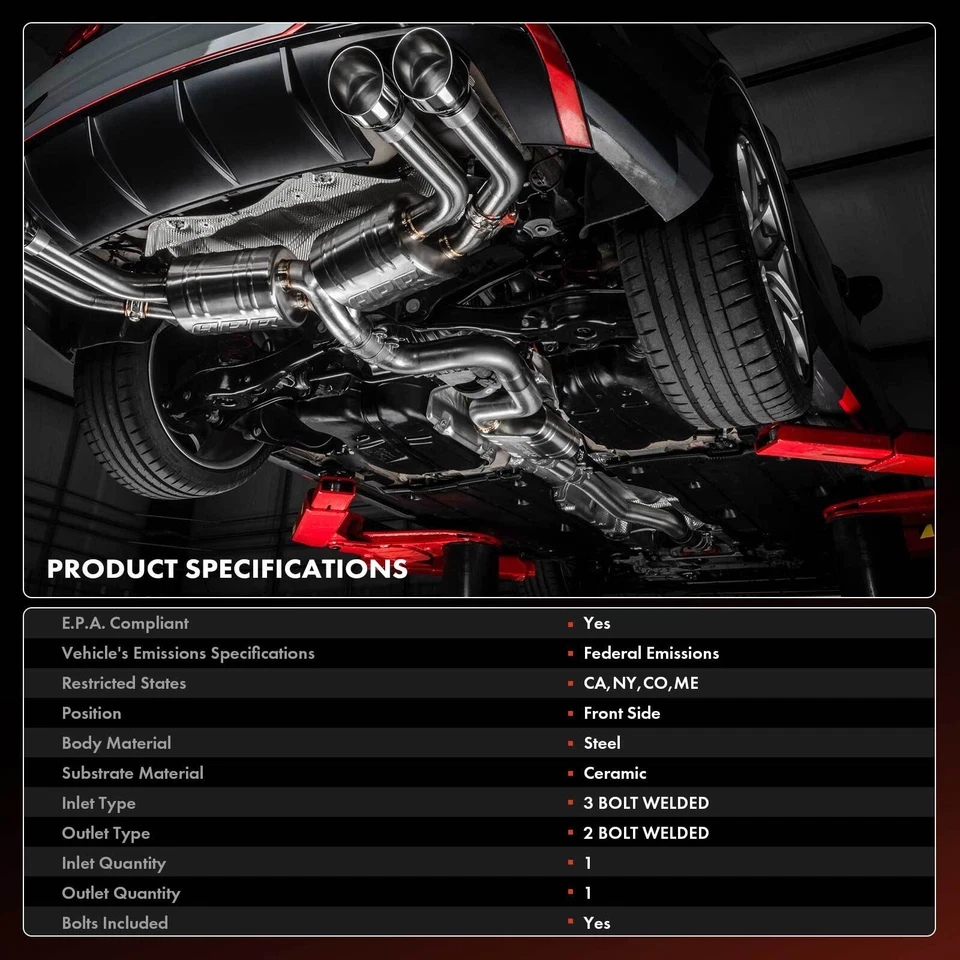 Convertidor catalítico para Ford Fusion 2013 2014 2015-2020 L4 1,6 L 1,5 L frontal Foto 3 de 4