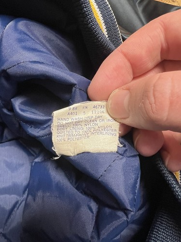 Vintage 80s Chalk Line Satin West Virginia Mountaineer Jacket NCAA USA Large - Picture 5 of 9