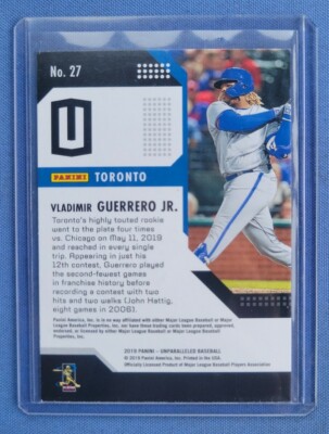 vladimir guerrero jr サイン 2019 panini 2019 Panini Unparalleled VLADIMIR GUERRERO JR #27 Rookie RC
